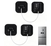 2 Piezas Candados Nevera Seguridad Niños con Contraseña Modificable, Cierre Seguridad Cajones Bebe Autoadhesivo No es Necesario Perforar, Seguros Puertas para FrigoríFico, Lavadora, Armario, Ventanas