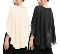 2 Piezas Capa De Gasa Corta, Cómoda Y Transpirable, De Moda Y Elee Bufanda Delgada Para Mujeres, Creativa E Informal, Decoración Simple Para La Ropa.