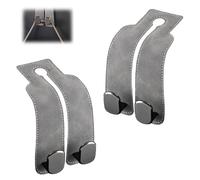 2 Piezas Car Seat Back Storage Hook, Gancho para Coche de Aleación de Zinc, Doble Gancho, para Colgar Bolsos y Bolsos Abrigos Bolsa de Comestibles (Gris)