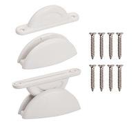 2 Piezas Caravana Retenedor de Puerta, Soporte de Puerta de Autocaravana, Soporte de Puerta Plástico, Tope de Puerta en Forma de T, Accesorios para Barco Puertas Armarios Remolque Camping-Car (Blanco)