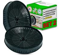 2 Piezas Carbón Filtro Campana Extractora Ø 178 mm Tipo 57 con Código Original 484000008824 C00385095 para Whirlpool para Indesit 4055171138 4055217501 para Aeg - Garantía de 5 Años - ONIX TECH