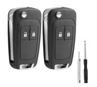 2 Piezas Carcasa Llave de Coche de 2 Botones Compatible con Opel Astra Meriva Mokka Zafira Adam Insignia e Chevrolet Cruze Aveo Matiz Captiva Spark Trax Orlando Funda Mando Llaves de Repuesto