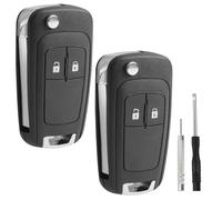 2 Piezas Carcasa para Llave de Coche 2 Botones Compatible con Opel Insignia Astra Meriva Mokka Zafira Adam Chevrolet Cruze Aveo Orlando Spark Trax Matiz Captiva Funda Mando Llaves de Repuesto