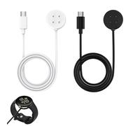 2 Piezas Cargador Compatible con Google Pixel Watch 3/2, Fitbit Versa 4/3, Sense 2/Sense y Fitbit Ace LTE, Cable de Carga Magnético para Pixel Watch3, Cargador Accesorios,100 cm (Negro y Blanco)