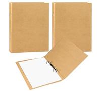 2 Piezas Carpeta Anillas A5 con 2 Anillas, Archivadores A5 Recargable 17,5 X 23,5 cm, Carpeta de Anillas, Archivadores de Anillas Kraft para Uso en La Oficina, el Estudio, Los Viajes y Como Agenda