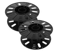 2 Piezas Carrete de Filamento Reutilizable, Negro 3 Kg | Plástico Abs, Núcleo Hueco Integrado, Rodillo Dispensador para Bobinas y Talleres de Impresión