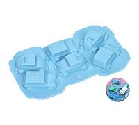 2 piezas Cars Shape Silicone Muffin Cake Mezcla de panadería de chocolate Jelly Candy Soap Médula