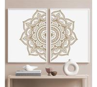 2 Piezas-Cartel Arte-Póster Islámico Cita Mandala "Todo Lo Que Necesitas Es Hob" Arte de Pared Pintura Lienzo Impresión Imagen Sala Estar Hogar Oficina Decoración-50*70Cm/20*27Inch (Sin Marco)