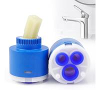 2 Piezas Cartucho de Cerámica de 35 mm, Cartucho Grifo 35mm de Cerámica, Cartucho de Grifo Mezclador de 35 mm, Cartucho de 35 mm, para Grifos Mezcladores Monomando de Cocina, Baño, Ducha y Bañera
