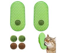 2 Piezas Catnip Juguetes para Gatos Trae 2 Bolas de Hierba Gatera y 2 Bolas de Bilis,Juguete Interactivo Gato Bola de Hierba Gatera se Utiliza para Limpiar los Dientes,Prevenir el Mal Aliento