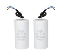 2 Piezas CBB60 450V 16μF Condensador Arranque Motor, Condensador Supresion Motor 50/60Hz con Cables, Arranque y Funcionamiento para Motor Monofásico, Compatible con Compresores, Bombas Agua, Lavadoras