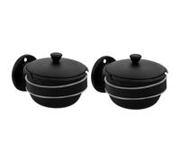 2 Piezas cenicero de pared hogar muro interior ceniceros exteriores ceniceros decorativos genial ceniceros Cenicero aire libre cenicero metalico Acero inoxidable Black Anneome
