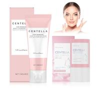 2 Piezas Centella Limpiador Facial + Centella Mascarilla Arcilla, Madagascar CEntella Ampolla Espuma, Aceite Limpiador Facial Coreano, Limpia y Minimiza los Poros, para Todo Tipo de Piel