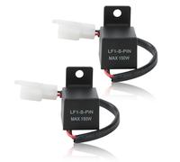 2 piezas central intermitente LED para moto, 12 V, 2 pines, relé intermitente, LED de moto, relé de 12 V, LF1-S-PIN, para intermitentes LED de motocicleta, compatible universal, potencia máxima 150 W
