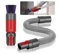 2 Piezas Cepillo Antiarañazos para Dyson Kit, para Dyson V7 V8 V10 V11 V12 V15 Accesorios, Polvo Sin Rastros Aspiradoras Cabezal Cepillo Repuestos con Tubo Aspiradora Universal, para Polvo Repuestos