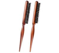 2 Piezas Cepillo Cerdas Jabali,Peine Cerdas Jabali,Cepillo Pelo Cerdas Jabali,Cepillo Cerdas Naturales,para Desenredar y Peinar, para Barba y Cabello Fino, Reduce la Rotura
