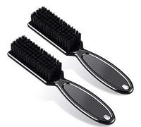 2 piezas cepillo de limpieza de cuchilla de peluquero cepillo de pelo herramienta de cepillo de uñas para limpieza de recortadora (Negro)