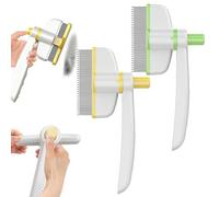 2 Piezas Cepillo Para Gatos Rotatorio Furminator Perro Peine Antipulgas Apto Tanto Para Gatos Como Para Perros, Razas De Pelo Largo Y Corto Cepillo Para El Aseo De Mascotas