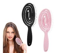 2 Piezas Cepillo Sin Tirones, Antitirones y Desenredante Para Pelo Rizado - Antiencrespamiento, No Tira del Cabello