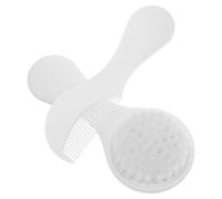 2 Piezas Cepillo Suave para Niño Niña Recién Nacidos Peine Blanco | Cerdas Blandas, Masaje Delicado del Cuero Cabelludo, Gestión de Enredos, Uso en Baño y Nursery