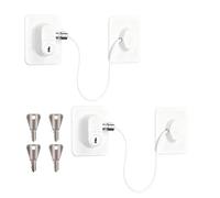2 Piezas Cerradura Autoadhesiva para Puerta de Frigorífico, Candado Nevera con 2 Llaves, Seguridad Ventanas Niños, Door Lock Without Drilling para Niños y Bebés en Armarios, Puertas y Ventanas
