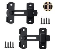 2 piezas - Cerradura de puerta de acero inoxidable con candado, cerradura de puerta peque?a, cerradura de puerta de ba?o, cerradura de puerta para ven