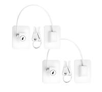 2 Piezas Cerradura para Puerta de FrigoríFico, Candados de Seguridad para Bebés con 4 Llaves, Seguridad Puertas NiñOs para FrigoríFico, Lavadora, Armario, Ventana