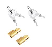 2 Piezas Cerraduras de Remolque con 4 Llaves, Cerradura de Enchufe para Enganche de Remolque, Acero Prensado 50mm, Candado de Resistente al Óxido, Compatible con Remolques Daxara, Earth, Maypole