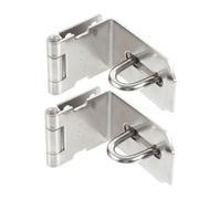 2 Piezas Cerrojo de Ángulo Recto de Acero Inoxidable 90 Grados para Puerta | Base sin Juntas, Fijación Oculta y Orificios Múltiples, Previene Intrusiones en Cobertizos, Hogar, Buzones y Baúles