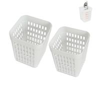 2 piezas Cesta de plástico para lavavajillas, cesta de almacenamiento para tenedor, cuchara, ayudas de cocina, cesta de lavavajillas para cubiertos pequeños objetos pequeños, cesta superior para lavav