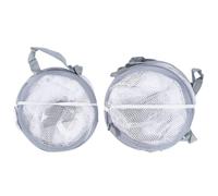 2 Piezas Cesto de Red para Secar Ropa, Pequeño, Doble Capa, Blanco | Tejido y Hierro, Diseño de Rejilla Gancho Fijo, Plegable, para Baño y Apartamento