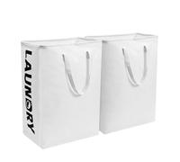 2 Piezas Cesto para Ropa Sucia,75L Bolsas Cestos para la Colada Plegable Bolsas de Lavandería Grande Cesto Ropa Sucia, Impermeable Canasta de Lavandería para Cuarto de Lavado Baño,60x40x34cm