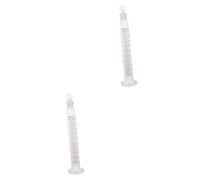 2 Piezas Cilindro Graduado Cilindro Medidor De Vidrio Cilindro De Laboratorio Cilindros De Medida Gruesos Probeta Graduada De 10ml Medición Suministros Experimentales Con Cubierta