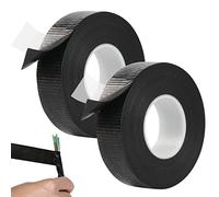 2 piezas Cinta Aislante Negra,5m x 23mm x 0.8mm Cinta Silicona Autofusión | Cinta Aislante Ancha Negra,Cinta Adhesiva Cinta Vulcanizada,para Instalaciones Eléctricas, Proteger, Agrupar y Reparar