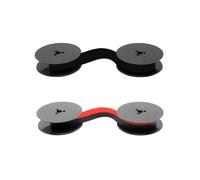 2 Piezas Cinta de Máquina de Escribir GR-4, Cinta para Máquina de Escribir, Cintas de Máquinas de Escribirs GR4 de Nylon en Color Rojo, Adecuado para Muchas Marcas (Negro + rojo negro)