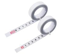 2 Piezas Cinta Métrica de Acero Autoadhesivo,3m Cinta Métrica Autoadhesiva,Métrico Material de Acero Al Carbono con Cinta Metrica Adhesiva,Apto para Bancos de Trabajo,Paredes y Máquinas(Blanco)
