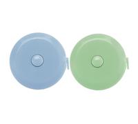 2 Piezas Cinta Métrica Sastre, Suiyeejan 200cm/79 Pulgadas Cinta Métrica Retráctil, Doble Escala Cintas Métricas, Para Coser y Medir Cintura, Pecho, Pecho y Brazos, Verde Azul