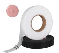 2 Piezas Cinta para Dobladillos, 64m*20mm Cinta de Fusión sin Costura, Banda de Tela Termoadhesiva, Banda Fusible de Planchar, Rollo de Cinta para Reparar Pantalones con Cinta Métrica para Cortinas
