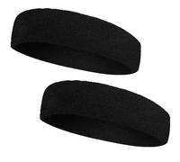 2 Piezas Cinta Sudor Cabeza,Diadema Hombre,Diadema Elastica Mujer,Diademas Deportivas,Banda de Cabeza Atlética de Algodón,para Deportes,Fitness,Correr(Negro)