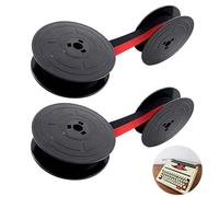 2 Piezas Cintas de Máquina de Escribir GR4, Cinta de Máquinas de Escribir GR-4, Cinta Bicolor Rojo y Negro para Máquinas de Escribirs Clásicas y Modernas, Repuesto Duradero (Doble color rojo y negro)