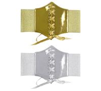 2 Piezas Cinturón Ajustado Para Mujeres, Cinturón Retro, Accesorios Góticos, Accesorios De Ropa, Accesorios Simples Y Versátiles.