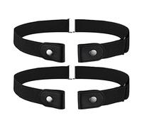 2 Piezas Cinturones para mujer Cinturón Elástico Sin Hebilla para Hombres | Unisex Invisible Cinturón Buckless Belt Ajustable para Jeans/Pantalon/Faldas/Vestido, Hebilla de Liberación Rápida