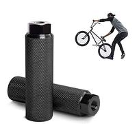 2 Piezas Clavijas de Acrobacia BMX Clavijas de Bicicleta, Clavijas de BMX, Clavijas de Bicicleta, Pegs de Apoyo, BMX Antideslizantes Aleación, para Bicicletas de Montaña Y Bicicletas （Negro）