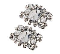 2 Piezas Clip de Zapato con Diamantes Artificiales Adorno para Zapatillas de Boda