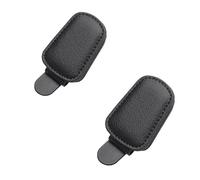 2 Piezas Clip Gafas para Alfa Romeo Spider Type 939 2006-2012, Cuero Soporte para Gafas Ticket Tarjetas Soporte para Parasoles Accesorios,Black