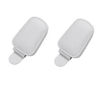 2 Piezas Clip Gafas para BYD FO, Cuero Soporte para Gafas Ticket Tarjetas Soporte para Parasoles Accesorios,Grey