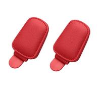 2 Piezas Clip Gafas para VW Golf 2014-2020, Cuero Soporte para Gafas Ticket Tarjetas Soporte para Parasoles Accesorios,Red