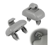 2 Piezas Clips de Pare Soleil para Audi A4, Soporte Pare Coche Compatible Audi A1 A3 A4 A5 Q3 Q5 A7 S4 S5, Clip de Reemplazo Pare Soleil 8E0 857 562 Accesorio Interior del Coche (Gris)