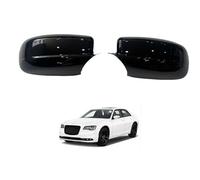 2 Piezas Coche Cubiertas de Repuesto para Chrysler 300 2011-2019, Tapa del Espejo Retrovisor del Coche Carcasa Espejo Retrovisor,Glossy Black