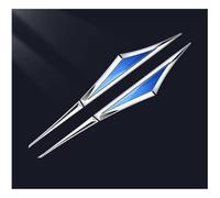 2 Piezas Coche Emblema Adhesivo para Toyota RAV4 / Hybrid 2019-2023, 3D Insignia Logotipo Pegatina Resistente Lateral Carrocería Tuning Accesorios,E/Silver~Blue